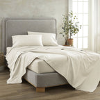 500 TC Sateen Bed Sheets styled in queen size bedroom