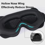 3D Sleeping Mask with Padded Light Blocking | Soft Ergonomic Eyeshade
