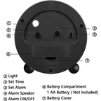 4" Super Silent Non Ticking Analog Alarm Clock with Night Light