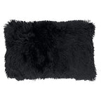 Fennco Styles Classic Faux Fur Decorative Throw Pillow Cover 18 x 18 Inch - Ivory Plush Cushion Case for Home, Couch, Living Room, Office and Holiday Décor