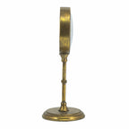 6.5x5.9x15.2' Vintage Inspired Gold Iron Table Clock