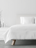 Temperature-Regulating Sheets close-up showing cotton percale weave