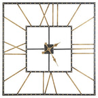 Thames - Wall Clock - Black / Gold Finish