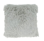 Fennco Styles Classic Faux Fur Decorative Throw Pillow Cover 18 x 18 Inch - Ivory Plush Cushion Case for Home, Couch, Living Room, Office and Holiday Décor