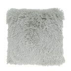 Fennco Styles Classic Faux Fur Decorative Throw Pillow Cover 18 x 18 Inch - Ivory Plush Cushion Case for Home, Couch, Living Room, Office and Holiday Décor