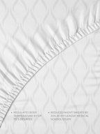 Temperature-Regulating Sheets split-king configuration on bed