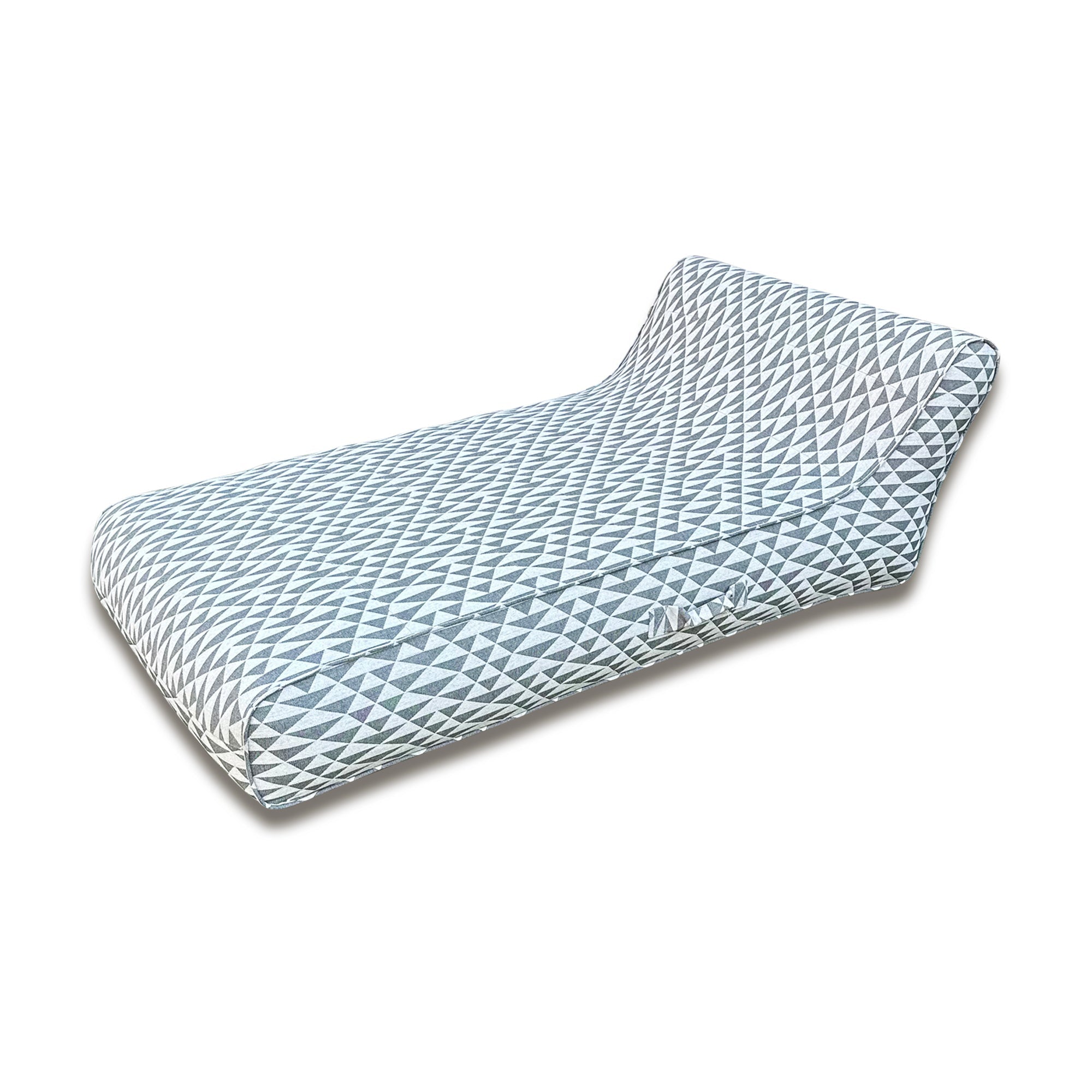 Luxe Linen-Like Inflatable Pool Lounge-Charcoal Abstract