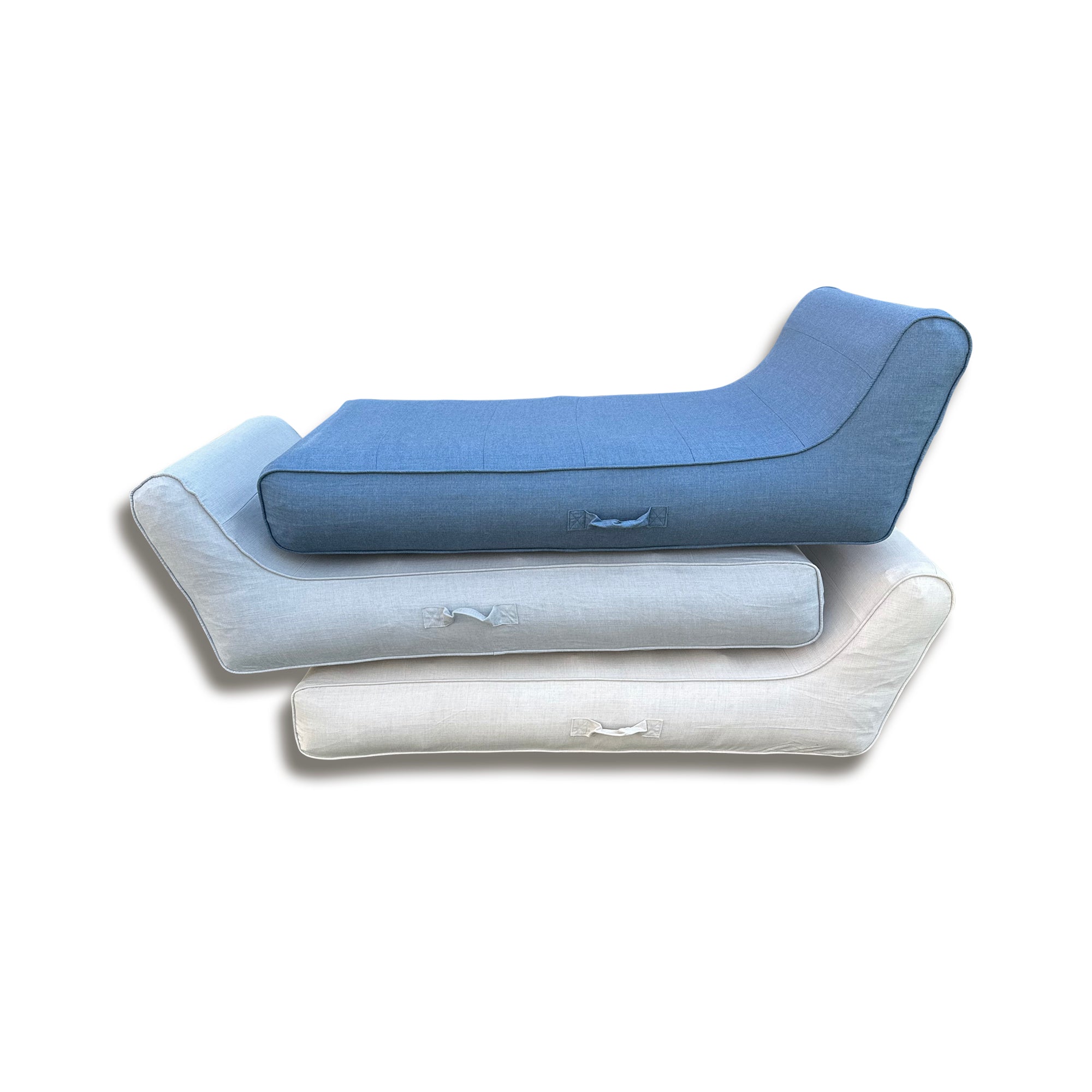 Luxe Linen-Like Inflatable Pool Lounge-Marine Linen