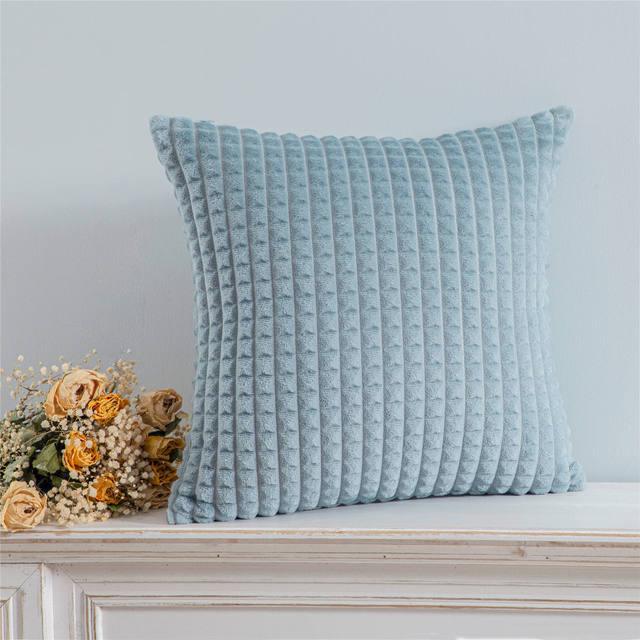 Cushion Cover Solid Colorful Throw Pillow Cases Velvet Gray Couch Pillow Covers Decorative Pillows for Couch Chair Bed Square Home Gray Decoration Cushions For Living Room Bedroom