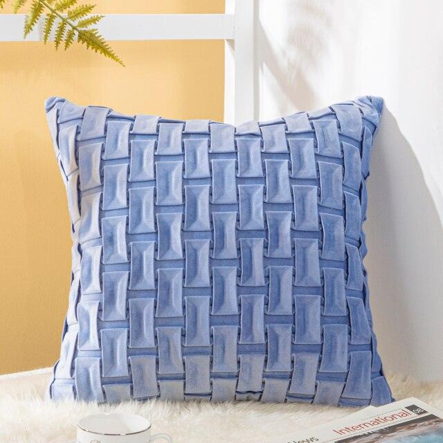 Cushion Cover Solid Colorful Throw Pillow Cases Velvet Gray Couch Pillow Covers Decorative Pillows for Couch Chair Bed Square Home Gray Decoration Cushions For Living Room Bedroom