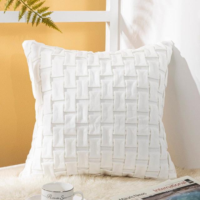 Cushion Cover Solid Colorful Throw Pillow Cases Velvet Gray Couch Pillow Covers Decorative Pillows for Couch Chair Bed Square Home Gray Decoration Cushions For Living Room Bedroom