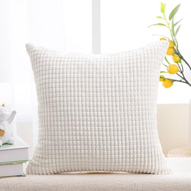 Cushion Cover Solid Colorful Throw Pillow Cases Velvet Gray Couch Pillow Covers Decorative Pillows for Couch Chair Bed Square Home Gray Decoration Cushions For Living Room Bedroom