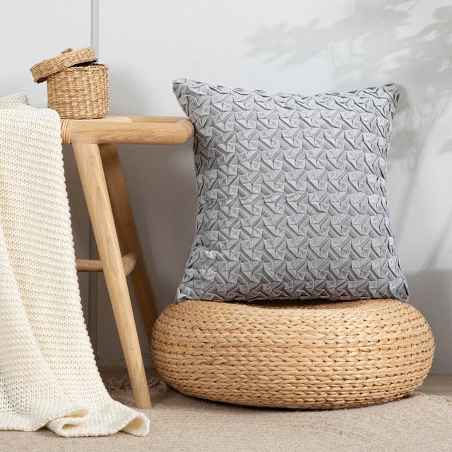 Cushion Cover Solid Colorful Throw Pillow Cases Velvet Gray Couch Pillow Covers Decorative Pillows for Couch Chair Bed Square Home Gray Decoration Cushions For Living Room Bedroom