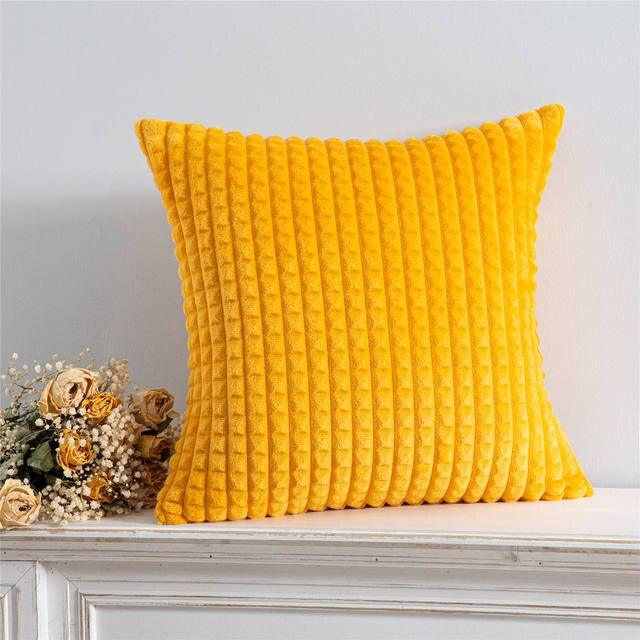 Cushion Cover Solid Colorful Throw Pillow Cases Velvet Gray Couch Pillow Covers Decorative Pillows for Couch Chair Bed Square Home Gray Decoration Cushions For Living Room Bedroom