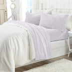 Solid Plush Sheet - Velvet Luxe Collection full set displayed