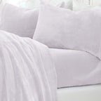 Solid Plush Sheet - Velvet Luxe Collection full set displayed