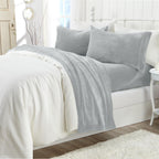 Solid Plush Sheet - Velvet Luxe Collection full set displayed
