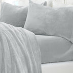 Solid Plush Sheet - Velvet Luxe Collection full set displayed
