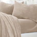Solid Plush Sheet - Velvet Luxe Collection size and fit reference