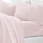 Solid Plush Sheet - Velvet Luxe Collection full set displayed