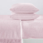 Solid Plush Sheet - Velvet Luxe Collection full set displayed
