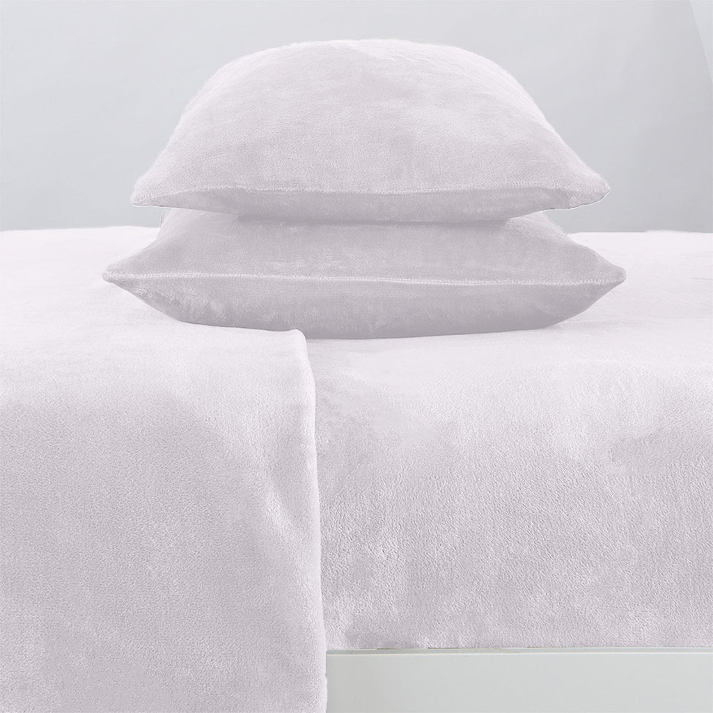 Solid Plush Sheet - Velvet Luxe Collection full set displayed