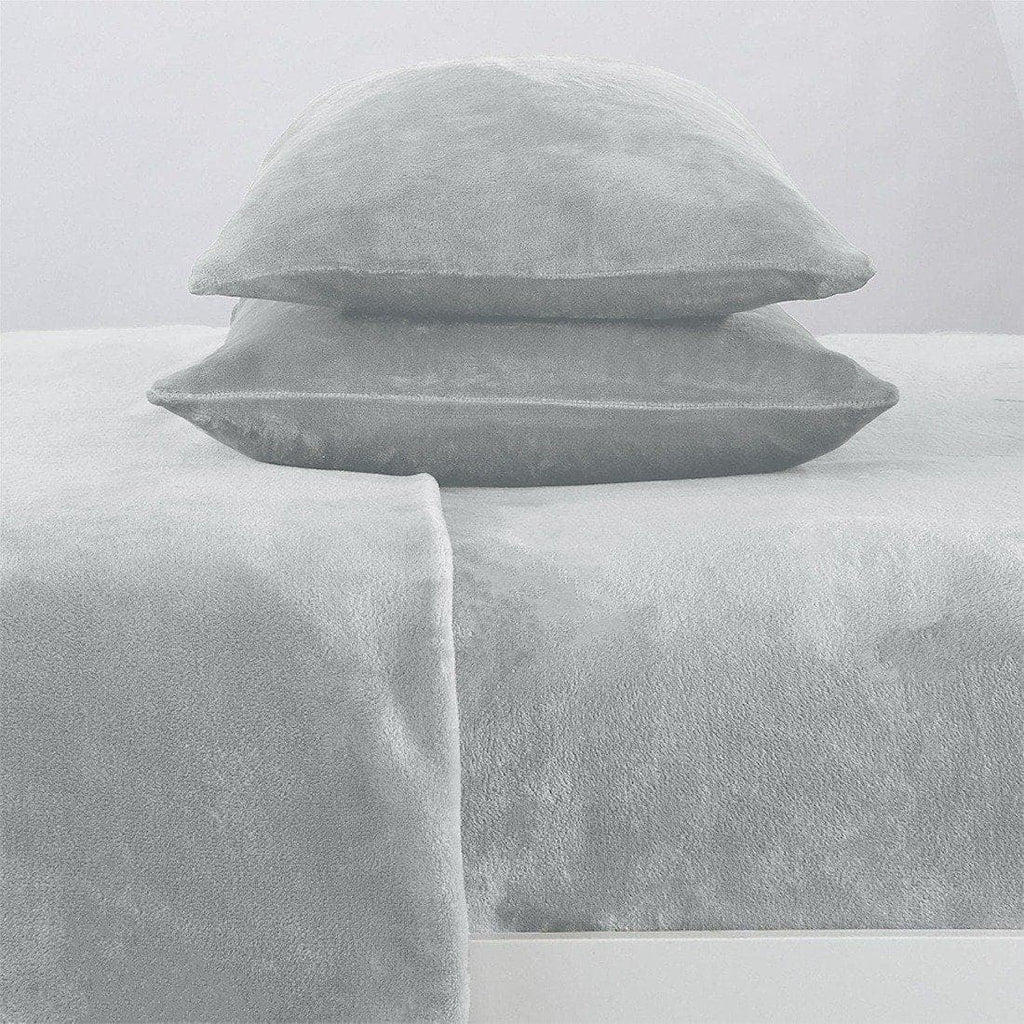 Solid Plush Sheet - Velvet Luxe Collection full set displayed