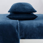 Solid Plush Sheet - Velvet Luxe Collection full set displayed