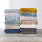 Solid Plush Sheet - Velvet Luxe Collection full set displayed