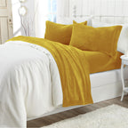 Solid Plush Sheet - Velvet Luxe Collection full set displayed