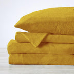 Solid Plush Sheet - Velvet Luxe Collection full set displayed