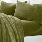 Solid Plush Sheet - Velvet Luxe Collection packaging with label
