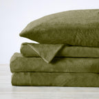 Solid Plush Sheet - Velvet Luxe Collection packaging with label