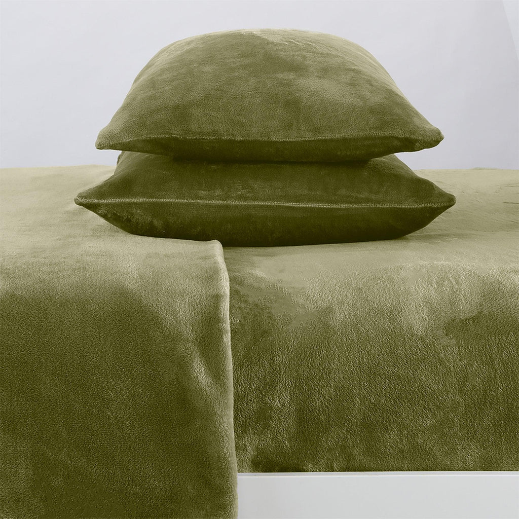 Solid Plush Sheet - Velvet Luxe Collection color assortment display