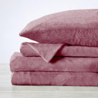 Solid Plush Sheet - Velvet Luxe Collection packaging with label