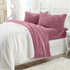 Solid Plush Sheet - Velvet Luxe Collection packaging with label