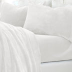Solid Plush Sheet - Velvet Luxe Collection packaging with label