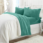 Solid Plush Sheet - Velvet Luxe Collection packaging with label