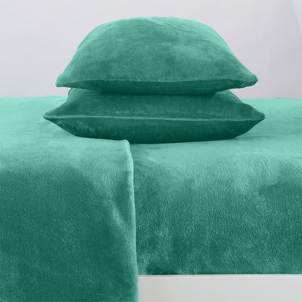 Solid Plush Sheet - Velvet Luxe Collection packaging with label