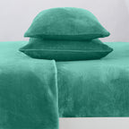 Solid Plush Sheet - Velvet Luxe Collection packaging with label