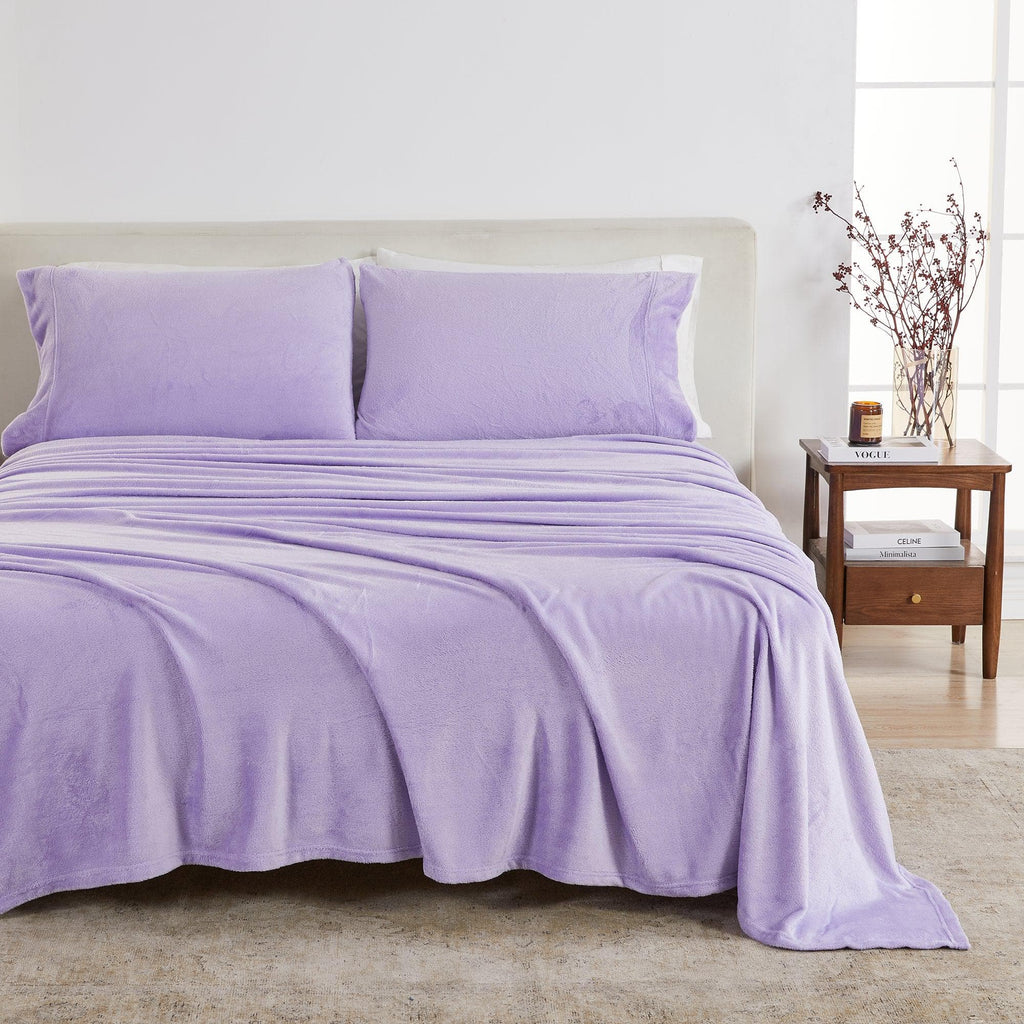 Solid Plush Sheet - Velvet Luxe Collection color assortment display