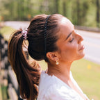Jet Black Headband | No-Slip Spiral Coil