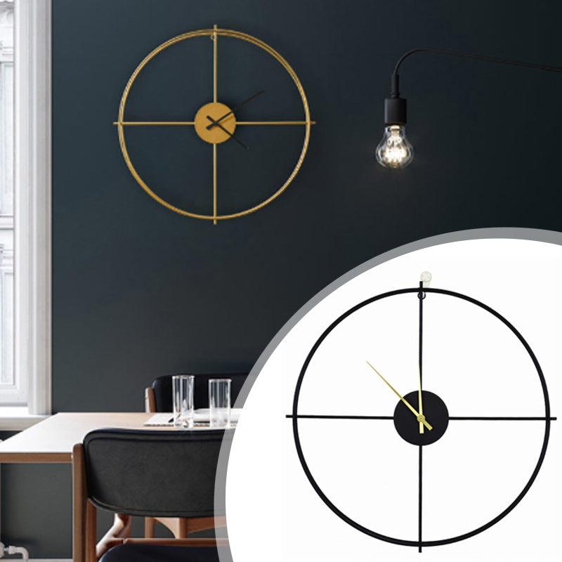 Vintage Metal Wall Clock Modern Design For Home Office Decor Hanging Watches Wall Decor for Home Office Kitchen Living Room Bedroom Round Clock Living Room Classic Brief European Wall Clock