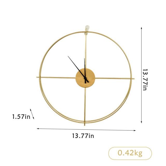 Vintage Metal Wall Clock Modern Design For Home Office Decor Hanging Watches Wall Decor for Home Office Kitchen Living Room Bedroom Round Clock Living Room Classic Brief European Wall Clock